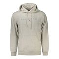 Sweatshirt gris en coton pour homme de Tommy Hilfiger, style décontracté avec logo discret sur la poitrine.