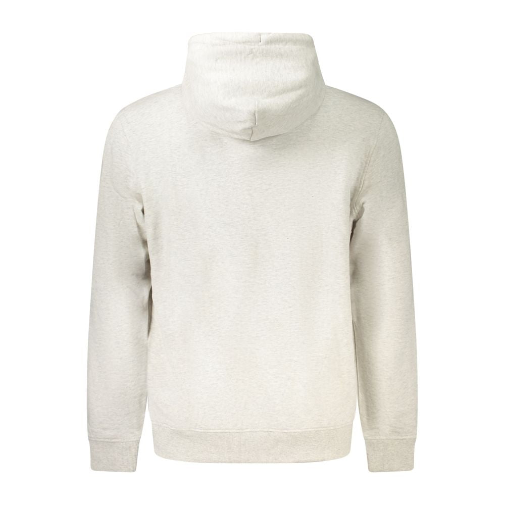 Sweat à capuche gris pour homme de Tommy Hilfiger, coton doux, avec logo brodé sur la poitrine.