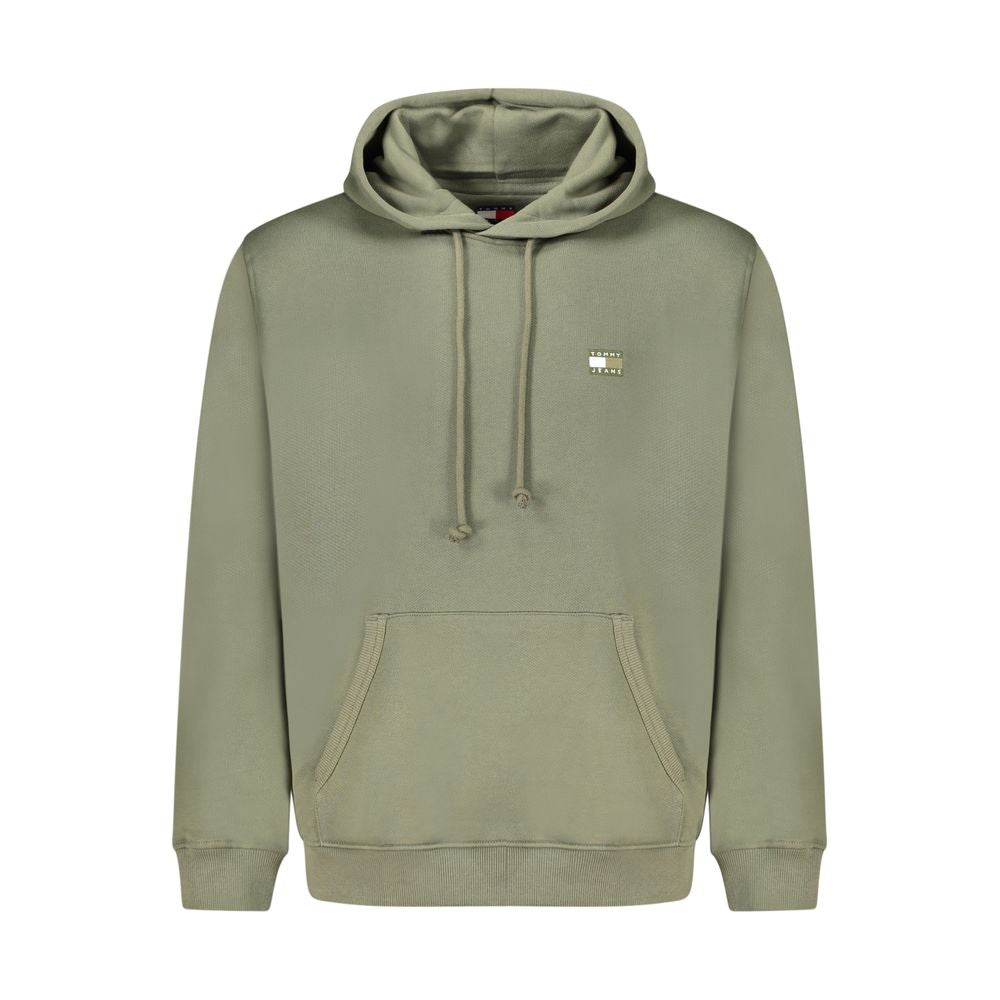 Sweat à capuche en coton vert pour homme de Tommy Hilfiger, style décontracté et confortable, visible en image.