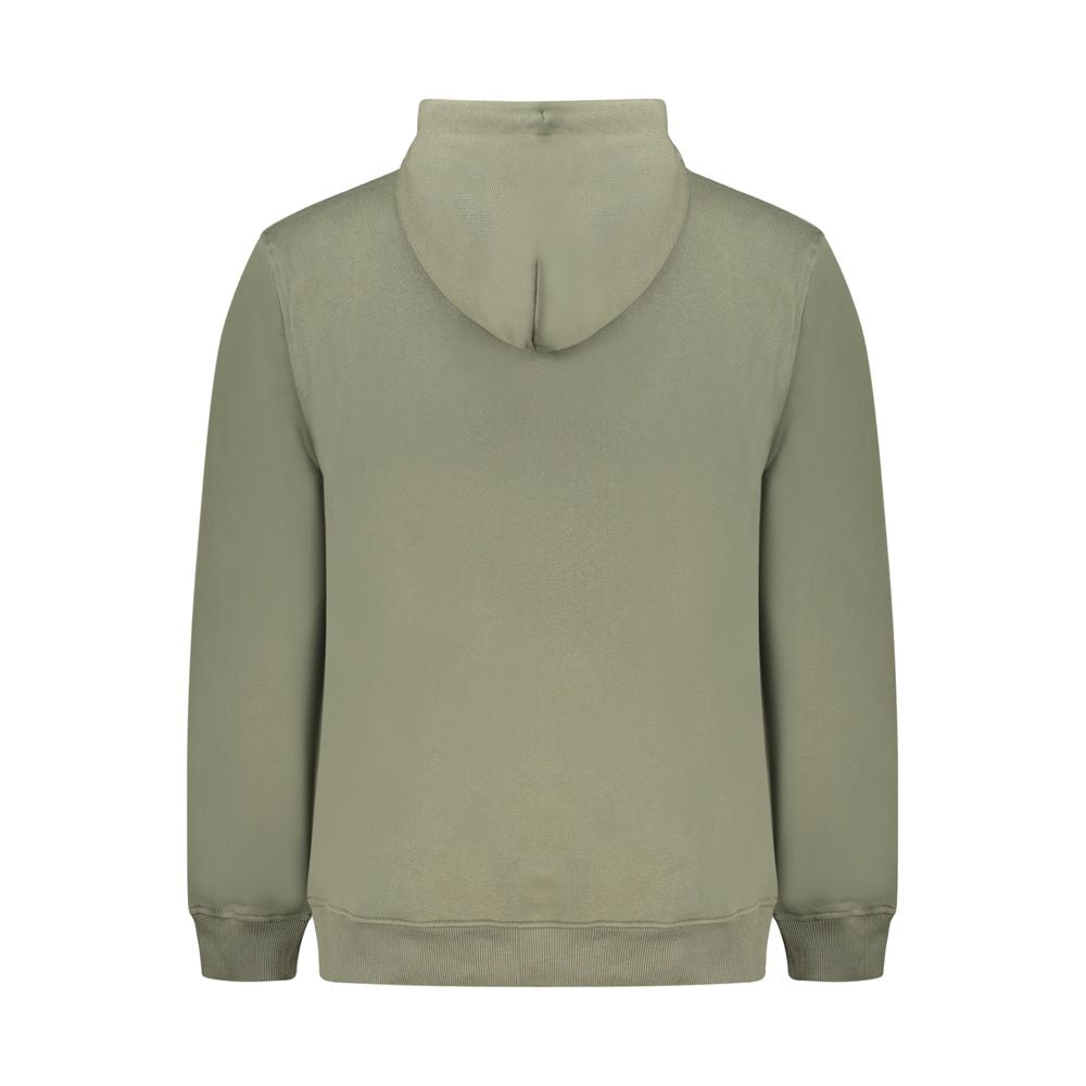 Sweat à capuche en coton vert pour homme de Tommy Hilfiger, logo visible sur la poitrine, décontracté et confortable.