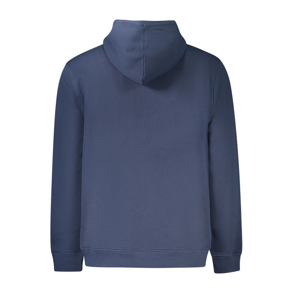 Sweat à capuche en coton bleu pour homme de la marque Tommy Hilfiger, vue de face avec logo visible sur la poitrine.