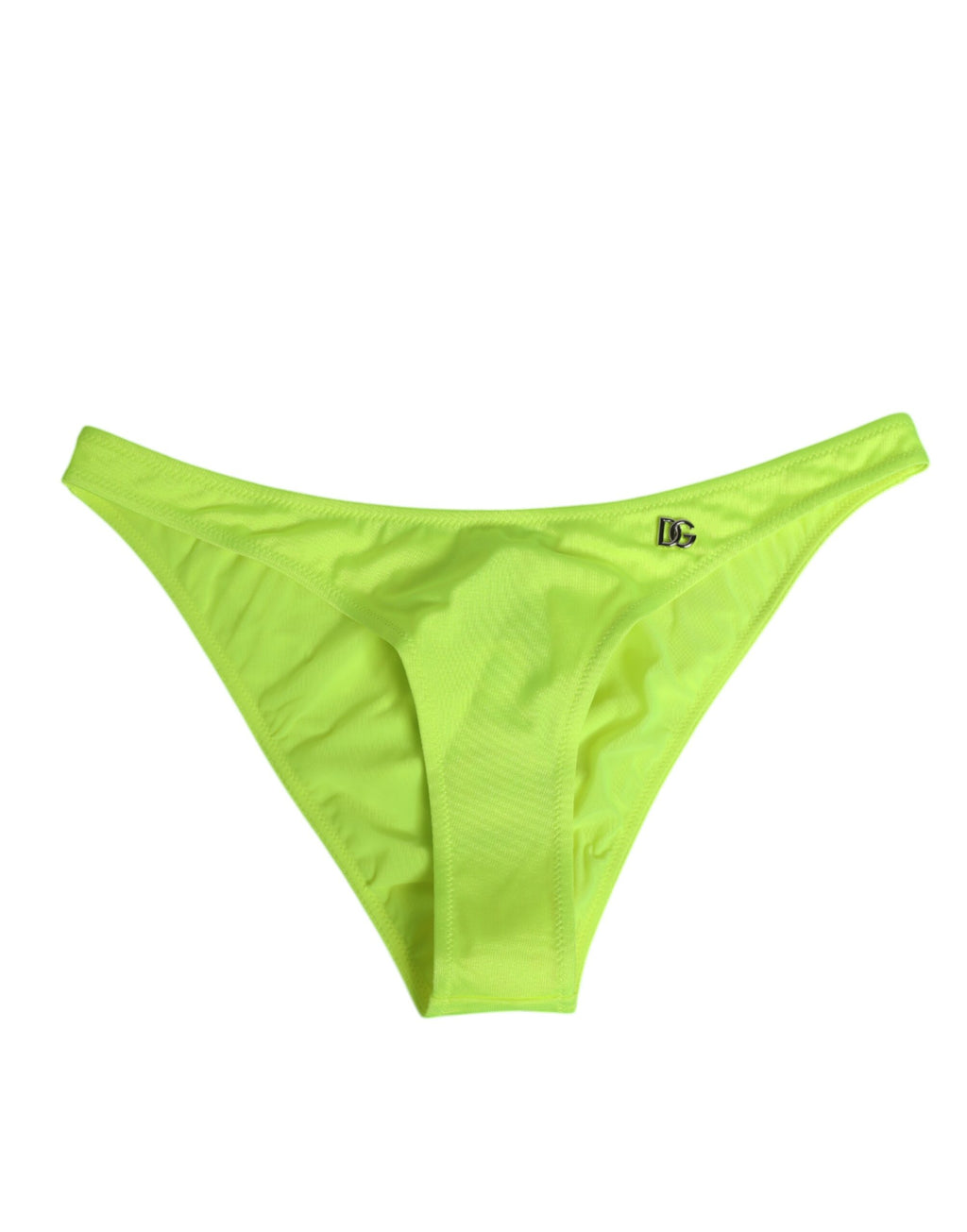 Maillot de bain femme Dolce & Gabbana Neon vert avec logo DG, coupe classique et design tendance.