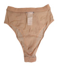 Culotte haute en maille transparente beige de Dolce & Gabbana, sous-vêtements féminins en tissu léger et élégant