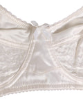Soutien-gorge en satin de soie blanc Dolce & Gabbana, lingerie douce et confortable avec cups souples.