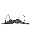 Soutien-gorge en dentelle florale noire Dolce & Gabbana, transparent avec armatures, lingerie élégante et raffinée.