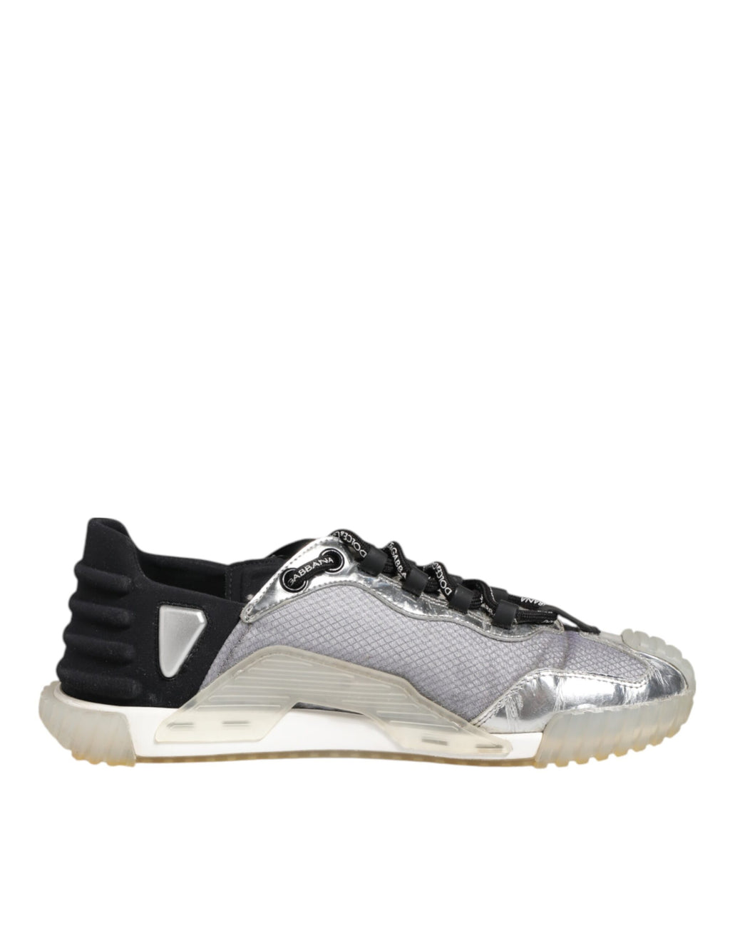 Chaussures sneakers basses Dolce & Gabbana NS1 multicolores avec logo argenté, style moderne et design coloré.