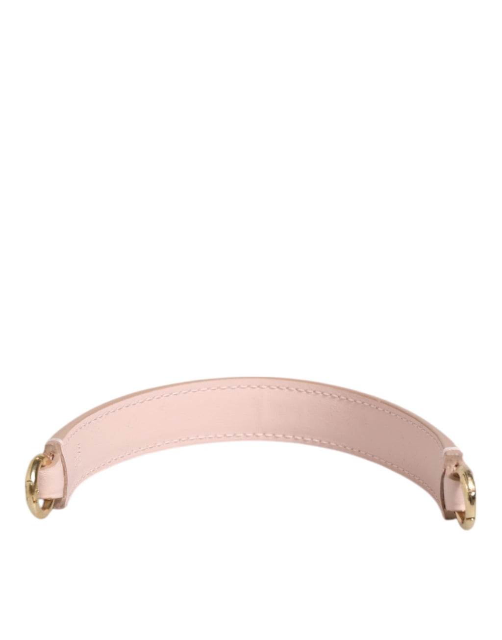 Sangle pour sac Dolce & Gabbana en cuir rose avec boucle en or, conçue pour sac à main ou sac à bandoulière.