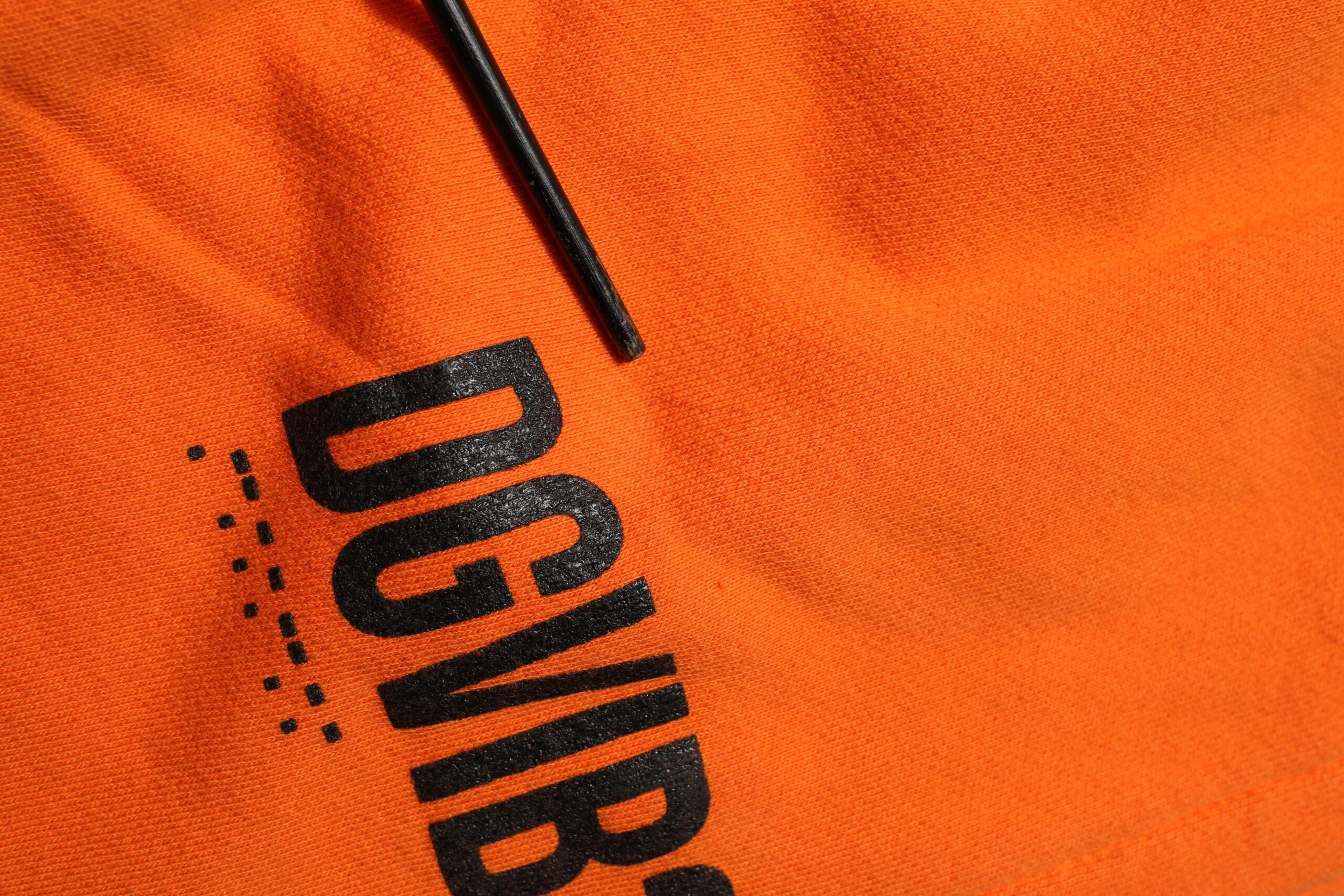 Pantalon de survêtement Dolce & Gabbana en coton orange avec logo DG VIB3 et cordon de serrage.
