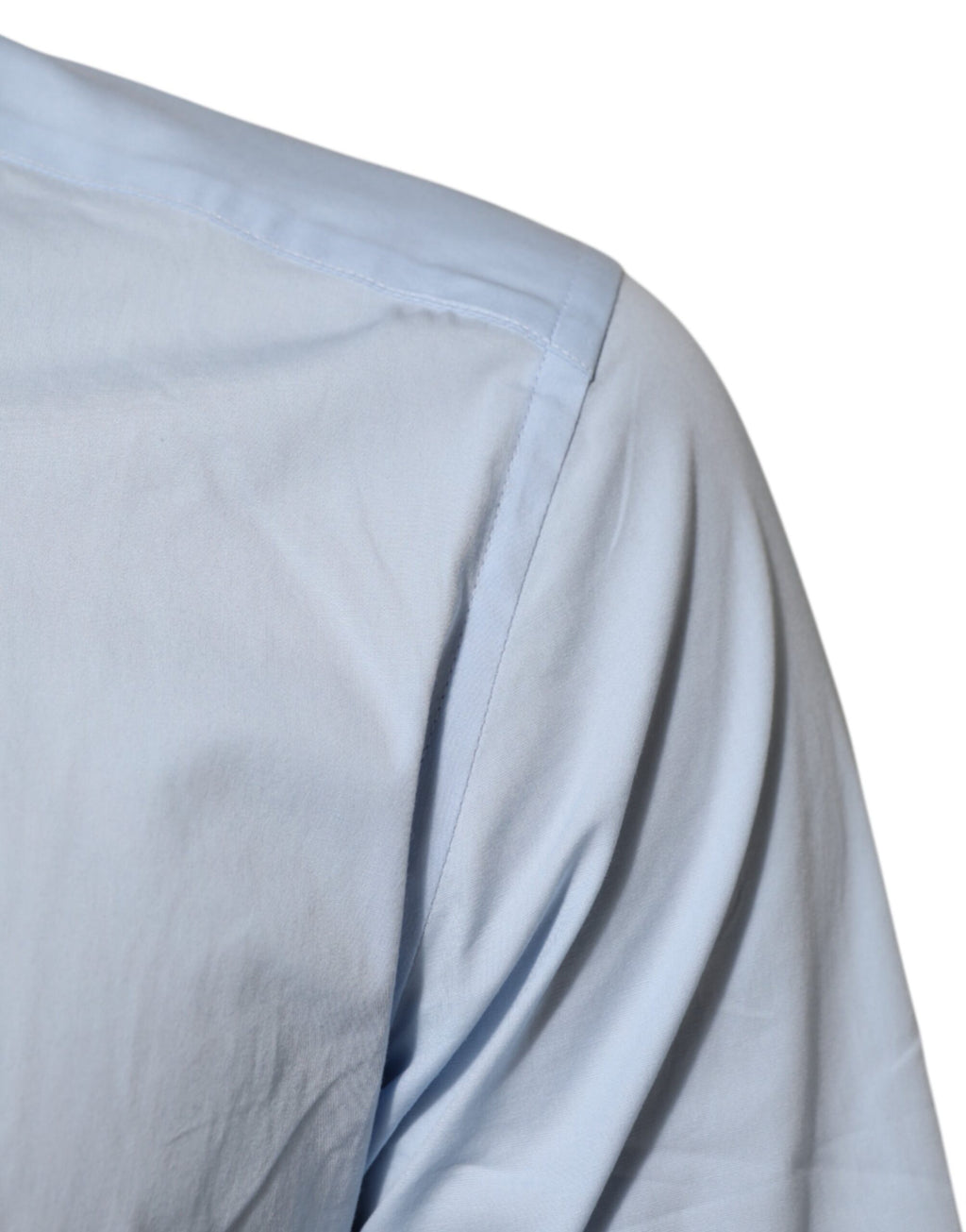 Chemise formelle en coton doré de Dolce & Gabbana Light Blue pour homme, vue de face, élégante et sophistiquée.