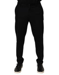 Pantalon formel noir en cachemire Dolce & Gabbana, pantalon élégant avec coupe sophistiquée, adapté pour occasions habillées.