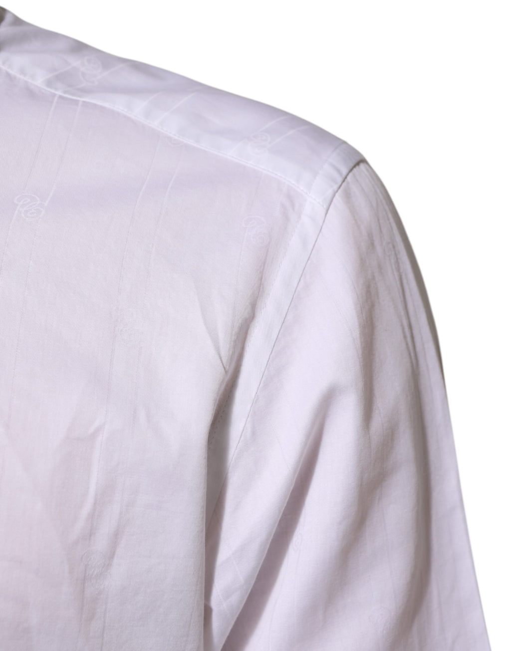 Chemise formelle blanche en coton Dolce & Gabbana pour homme, style élégant et classique, visible avec col et boutons.