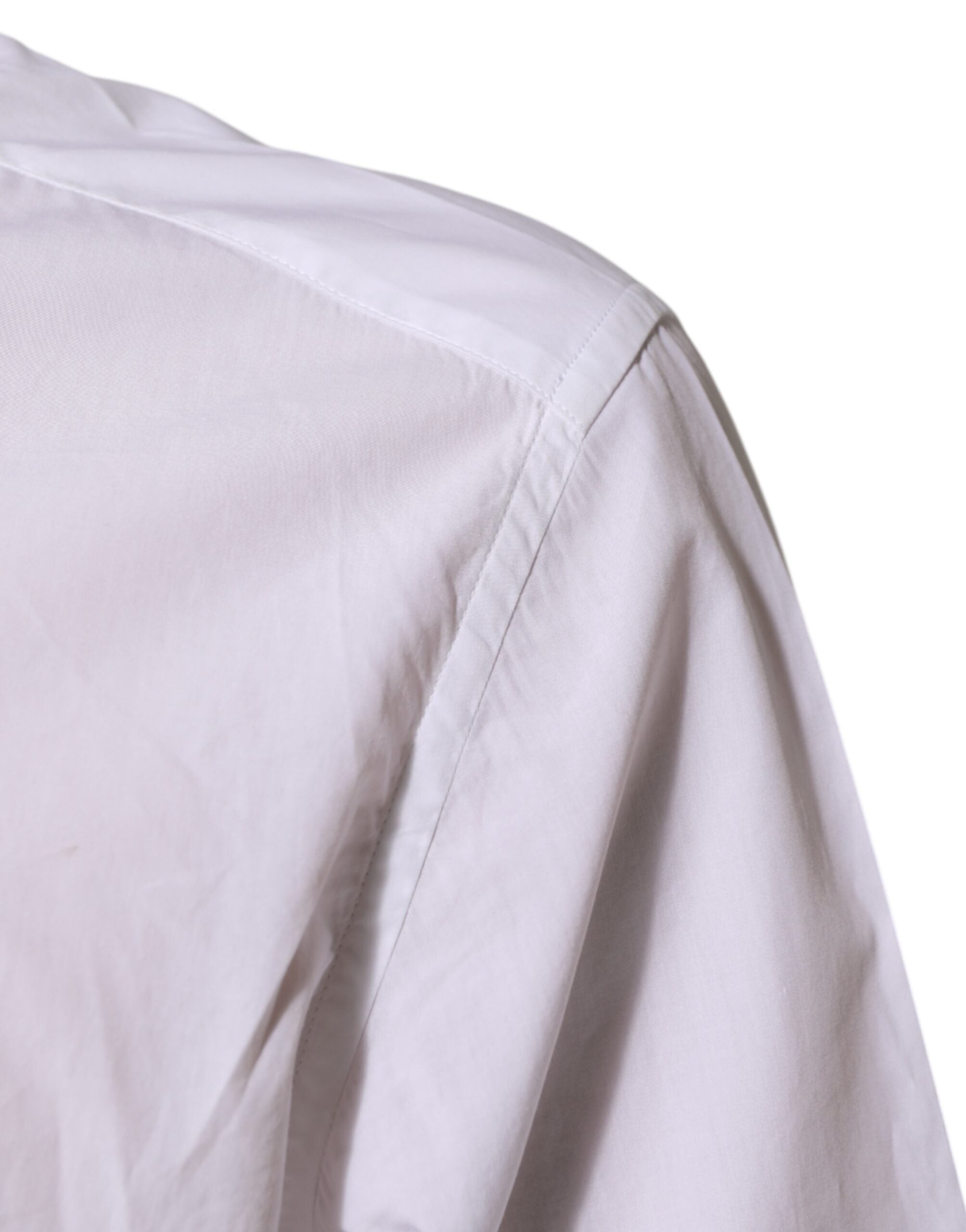 Chemise blanche en coton Dolce & Gabbana MARTINI pour homme, robe formelle élégante, détails classiques et couture de luxe.