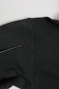 Sweatshirt à capuche Dolce & Gabbana noir avec logo brodé, zip complet, pull à manches longues et style décontracté.