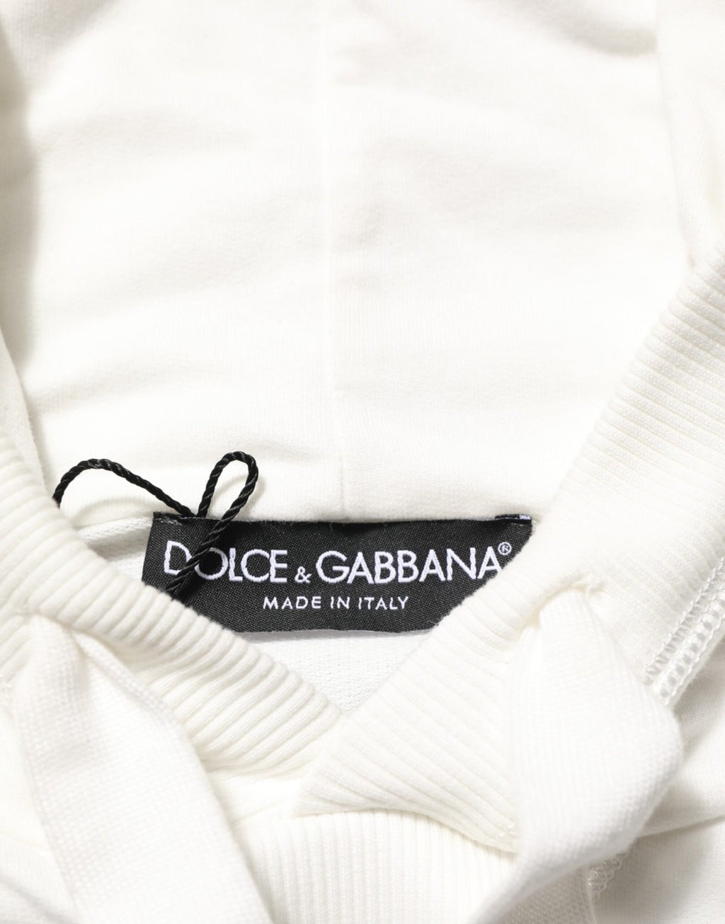 Sweat à capuche en coton blanc Dolce & Gabbana avec motif panda, style décontracté et confortable, pour femmes ou hommes.