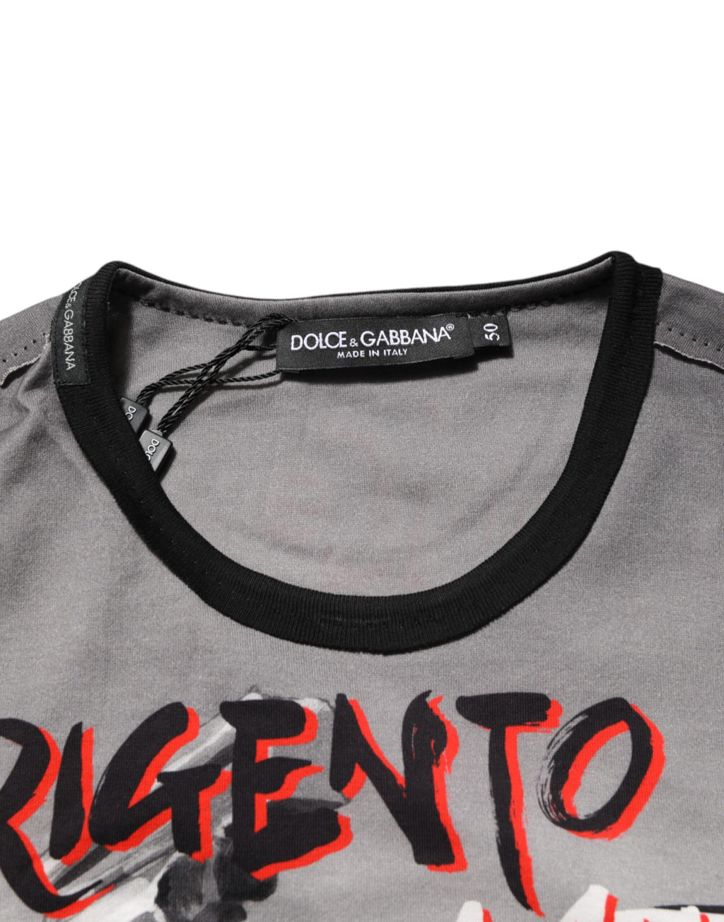 T-shirt Dolce & Gabbana Agrigento Dance Jazz avec imprimé multicolore de musique, coton confortable, style décontracté.