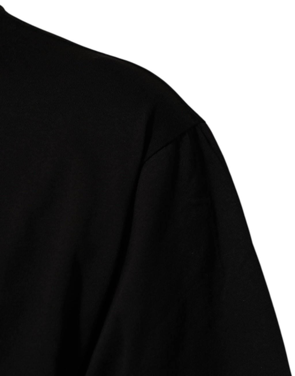 T-shirt homme noir Dolce & Gabbana en coton avec logo imprimé, col rond, style décontracté.