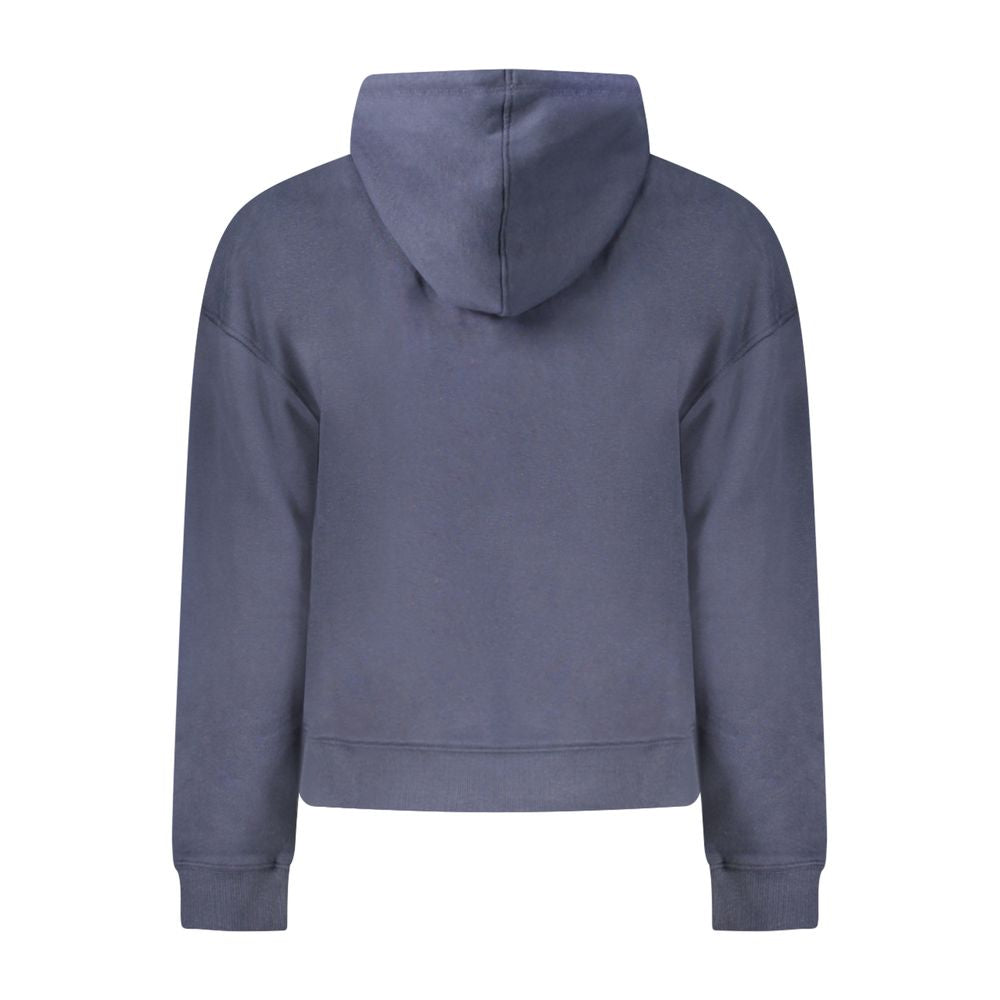 Sweat à capuche en coton bleu pour femmes de la marque Pepe Jeans, vue de face, confortable et tendance.
