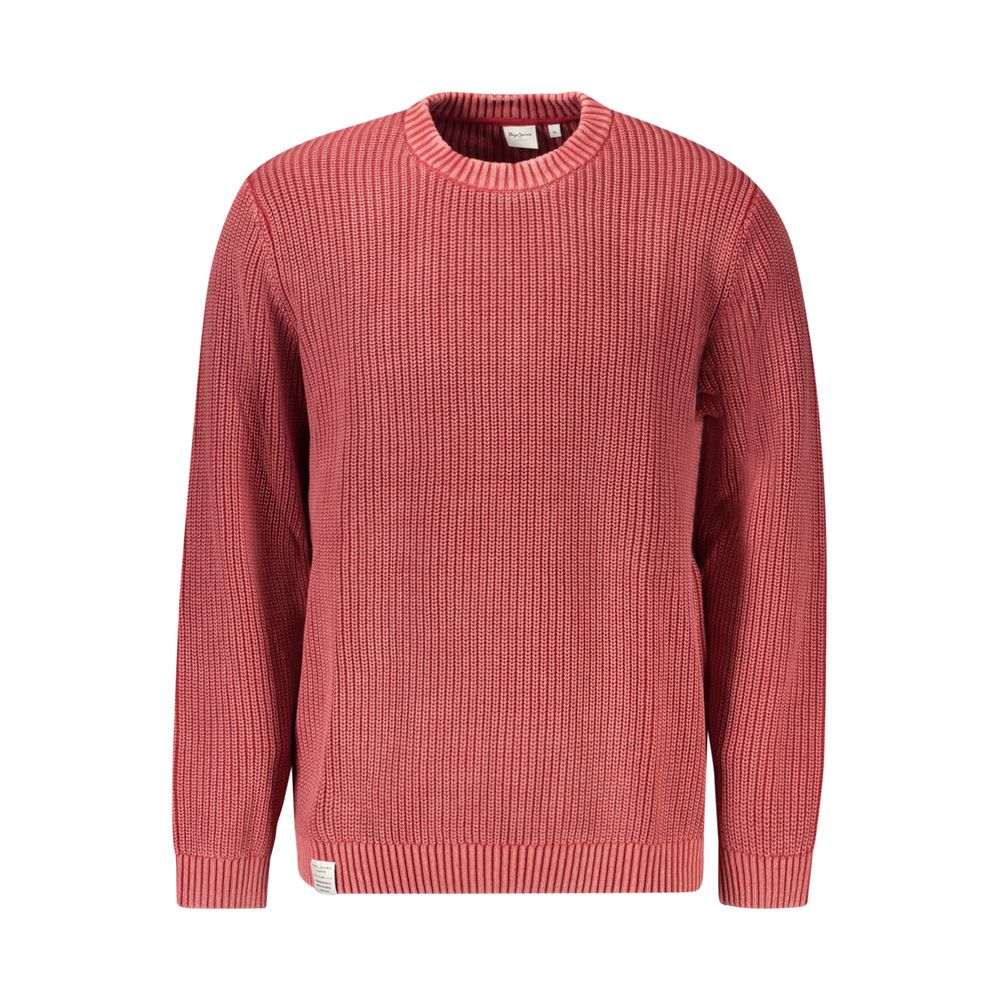 Pull en coton pour homme Pepe Jeans Rosso, douceur et style décontracté, visible en image.