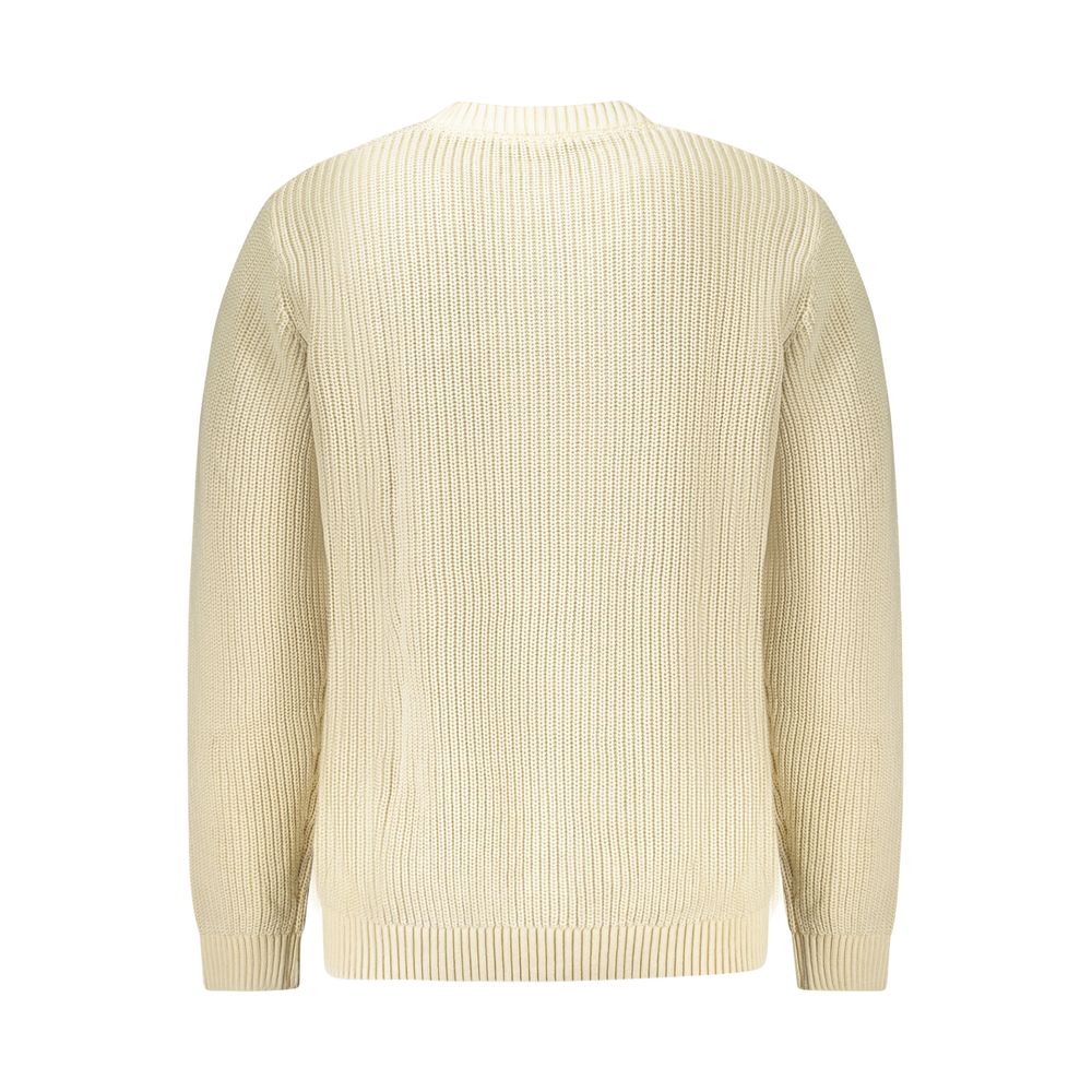 Pull pour homme en coton beige de Pepe Jeans, intérieur doux et coupe classique, idéal pour un style décontracté.