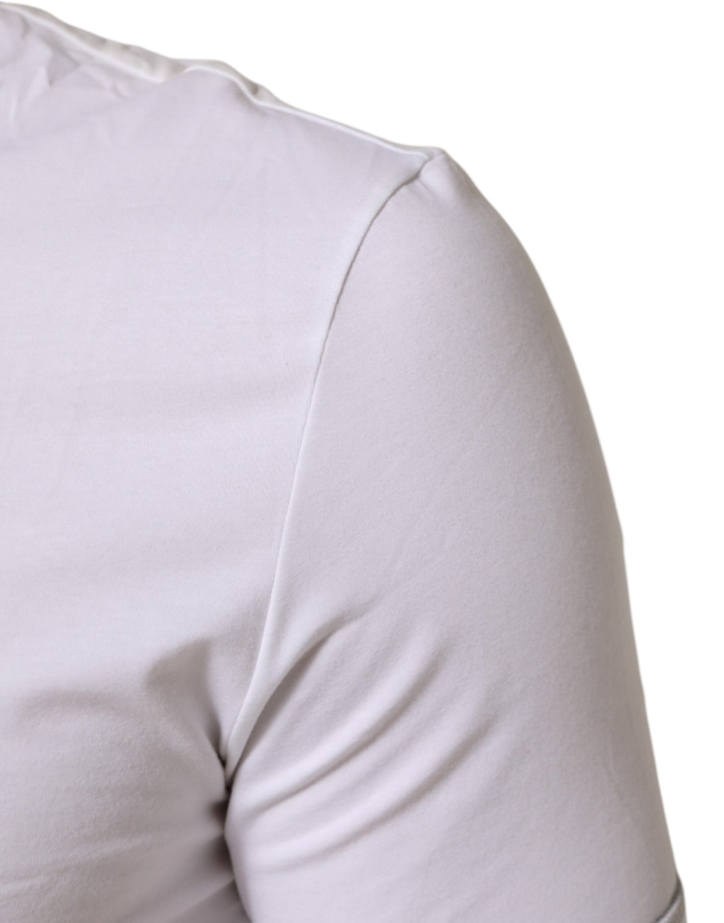 T-shirt homme blanc en coton Dolce & Gabbana avec col rond, sous-vêtement confortable et élégant.