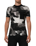 T-shirt à manches courtes Dolce & Gabbana camouflage multicolore pour homme, motif coloré et design tendance.