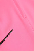 Robe midi en polyester rose à manches longues de Dolce & Gabbana, coupe ajustée et élégante.