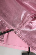 Veste courte en coton stretch rose Dolce & Gabbana avec col, visible sur l'image.