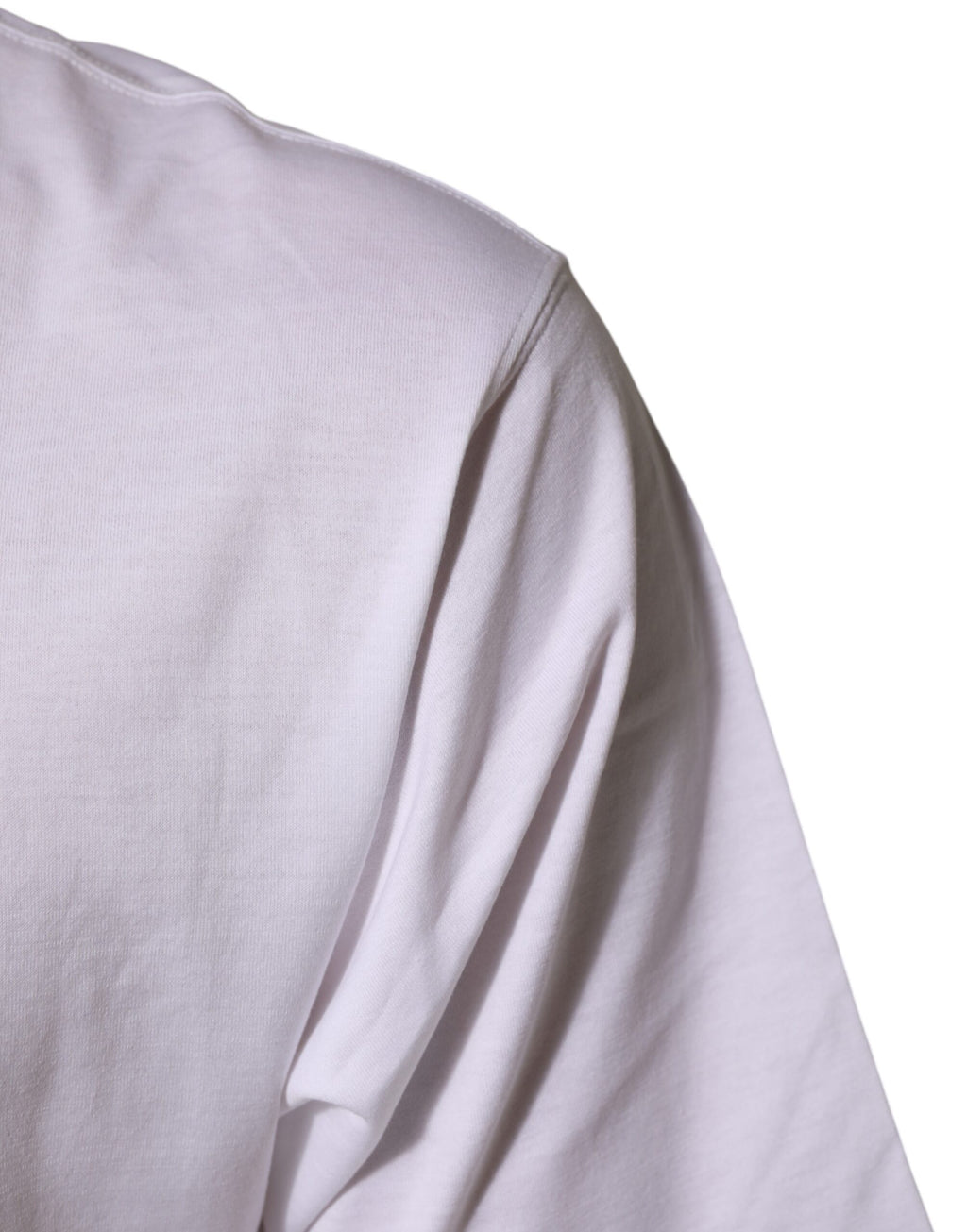 T-shirt blanc pour homme Dolce & Gabbana avec imprimé d'ange en coton à col rond, style décontracté et élégant.