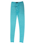 Leggings en nylon Dolce & Gabbana Light Blue avec logo en dentelle, vêtement de dessous élégant et confortable.