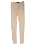 Leggings de lingerie en nylon stretch beige Dolce & Gabbana avec logo en dentelle, ajustés et élégants.
