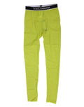 Leggings en nylon Dolce & Gabbana vert néon avec logo en dentelle, pantalon de sous-vêtement élégant et confortable.
