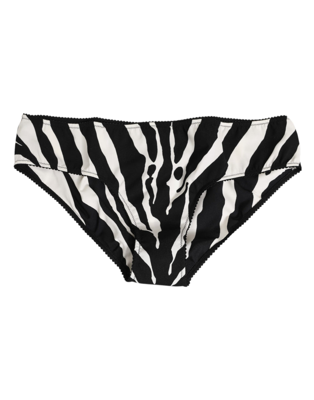 Sous-vêtements Dolce & Gabbana slip briefs à imprimé zèbre noir et blanc, confortables et élégants pour homme.
