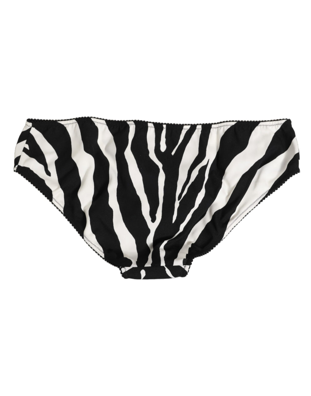 Sous-vêtements Dolce & Gabbana slip blanc et noir avec motif zèbre, style élégant et confortable.