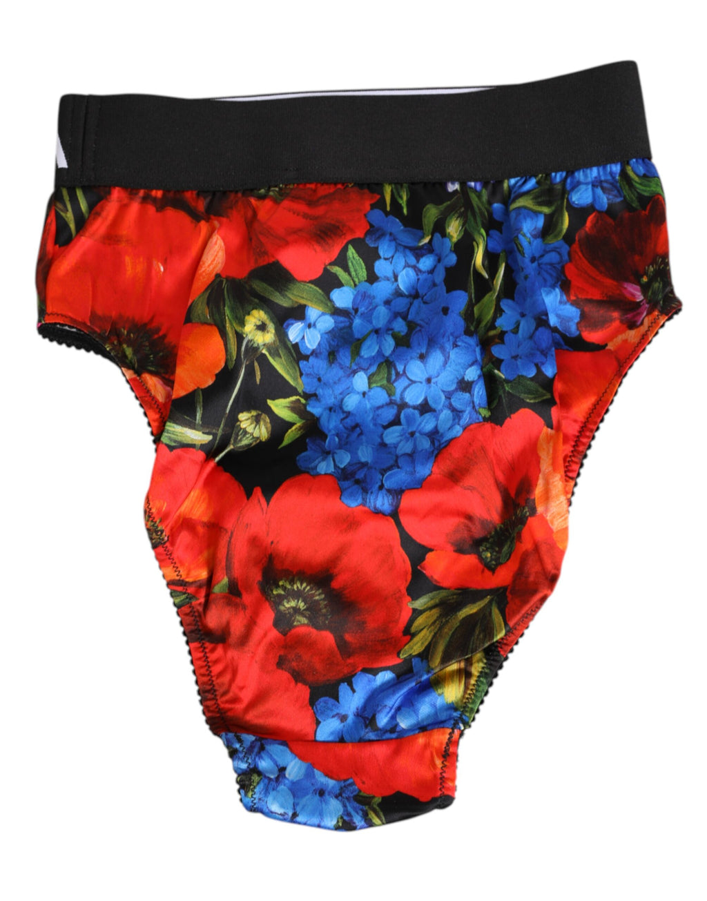 Culotte haute Dolce & Gabbana à imprimé floral multicolore, lingerie élégante et confortable.