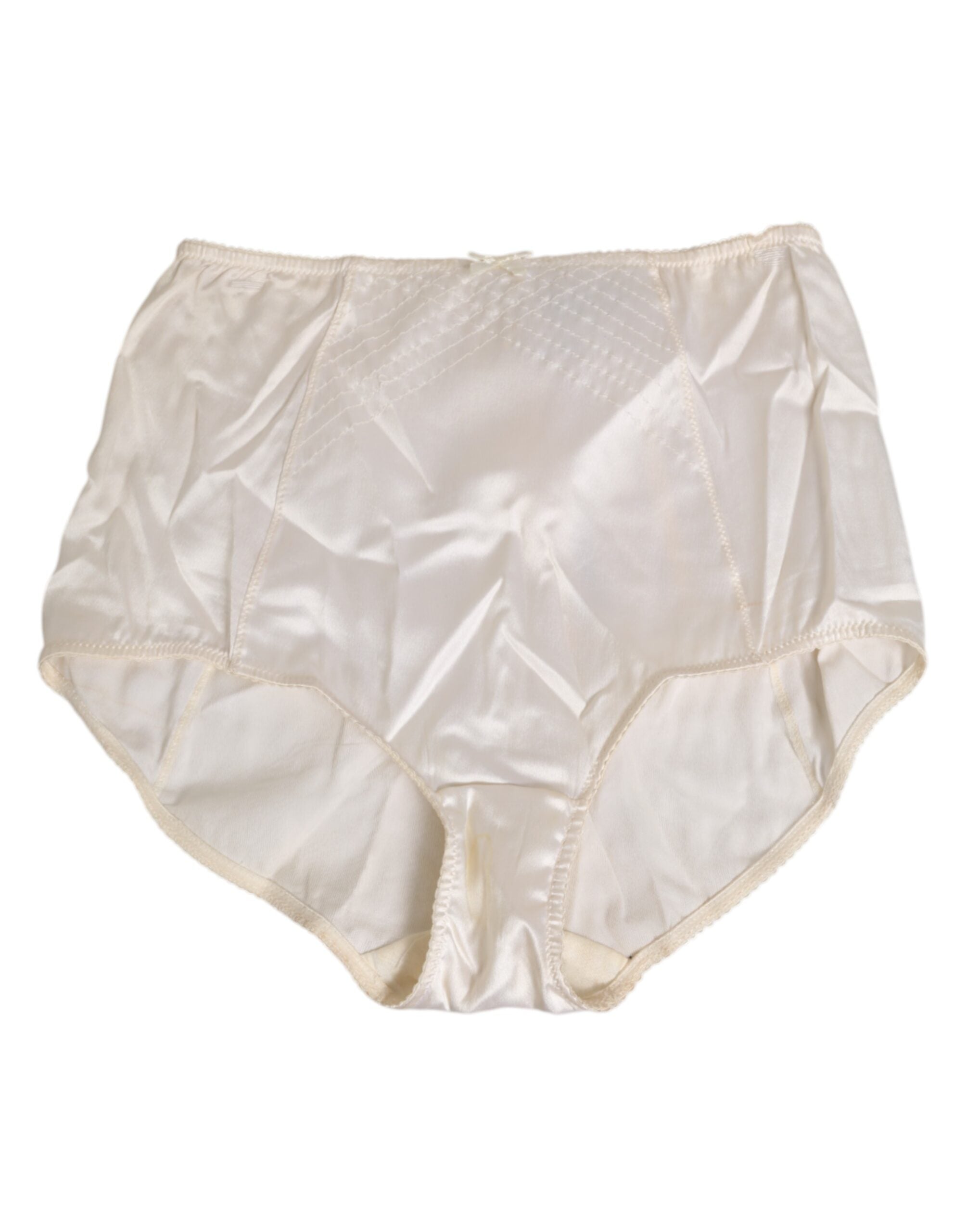 Culotte haute en soie blanche Dolce & Gabbana, sous-vêtements élégants et confortables pour femme