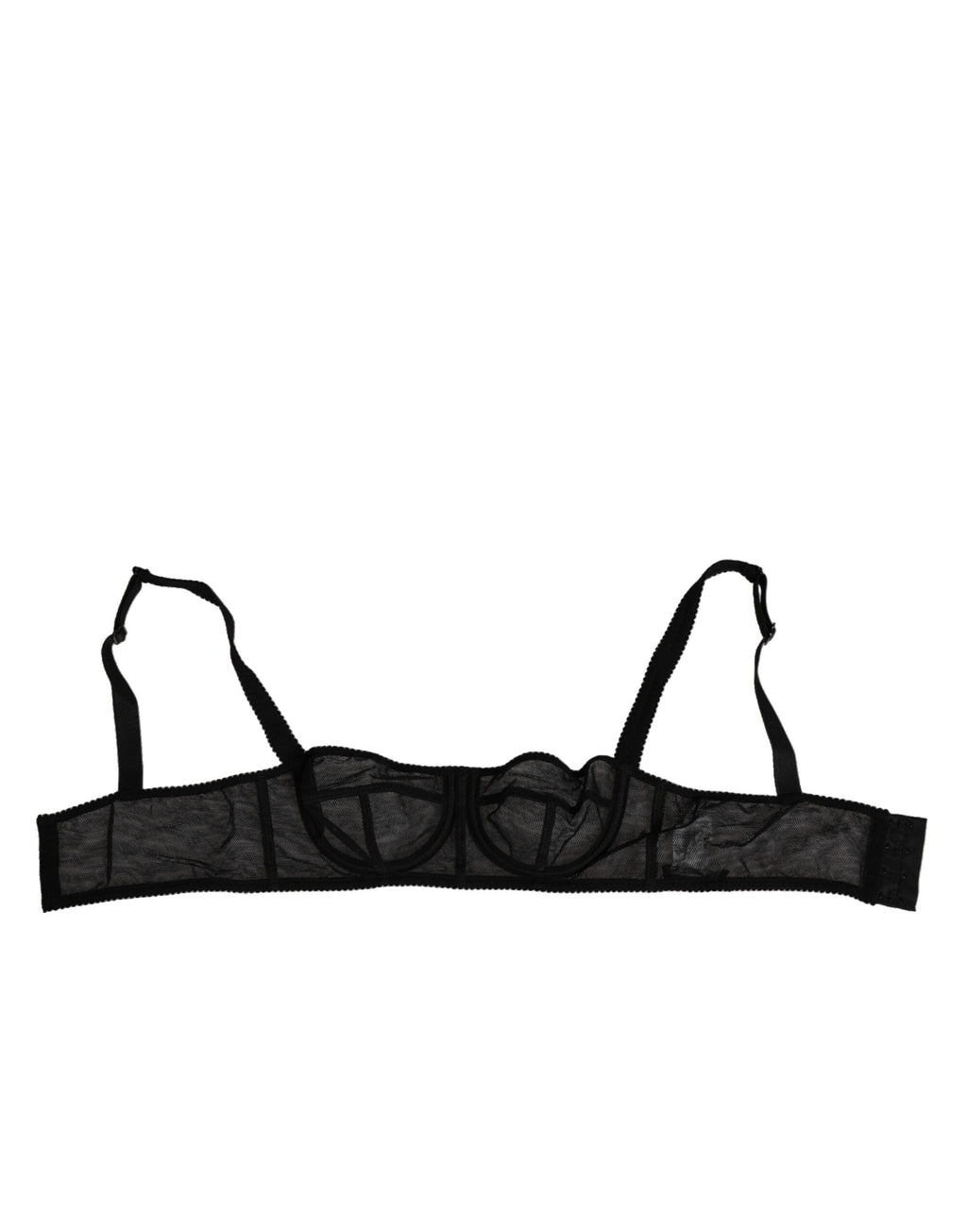 Soutien-gorge balconnet Dolce & Gabbana noir avec motifs floraux et bonnets à armatures, en lingerie élégante.