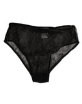Culotte noire en nylon stretch Dolce & Gabbana, taille haute, sous-vêtements élégants et confortables.