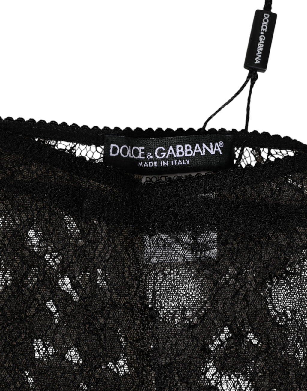 Culotte noire en nylon extensible à taille haute de Dolce & Gabbana, sous-vêtements élégants et confortables.