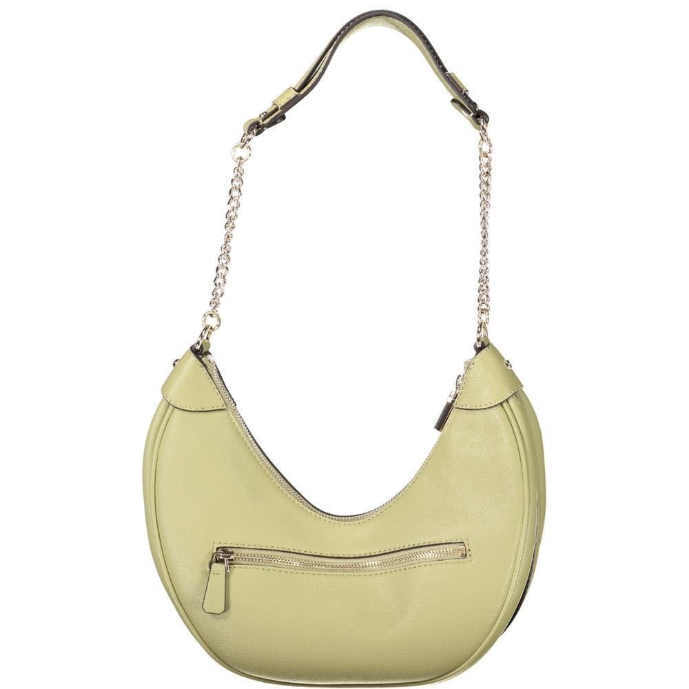 Sac à main Guess Jeans en polyuréthane vert pour femmes, avec design élégant et détails modernes.