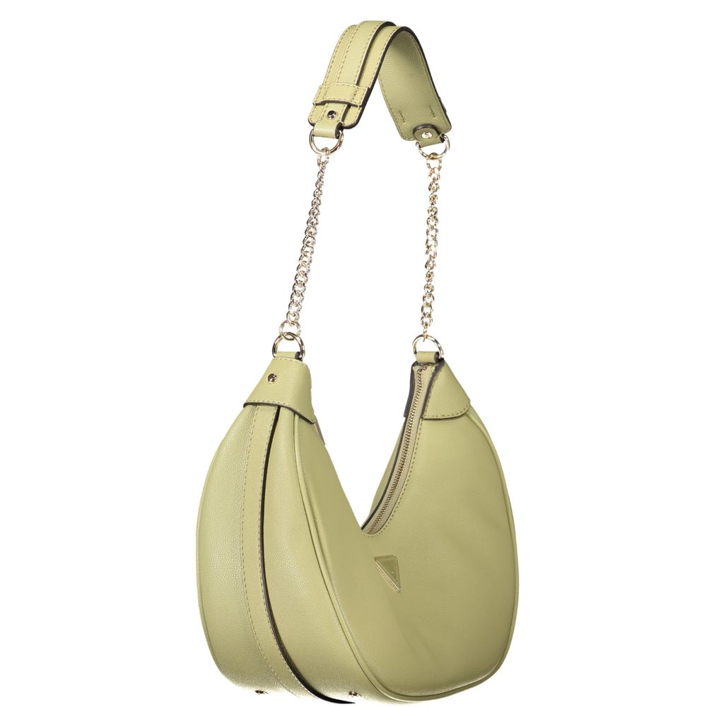 Sac à main pour femmes Guess Jeans en polyuréthane vert, élégant et tendance, avec détails modernes et finition soignée.