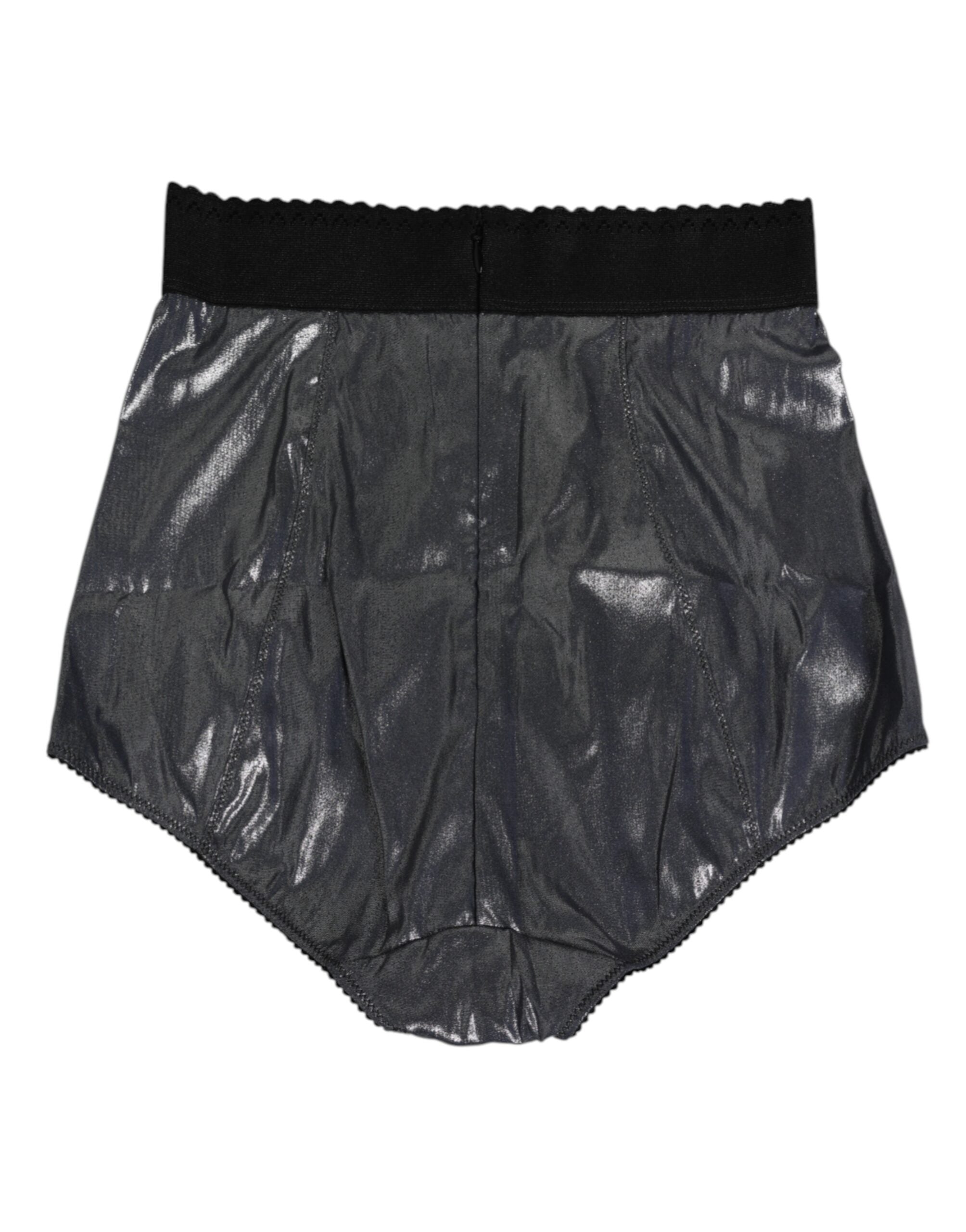Culotte gainante en soie gris de Dolce & Gabbana, slip extensible et confortable pour femme.
