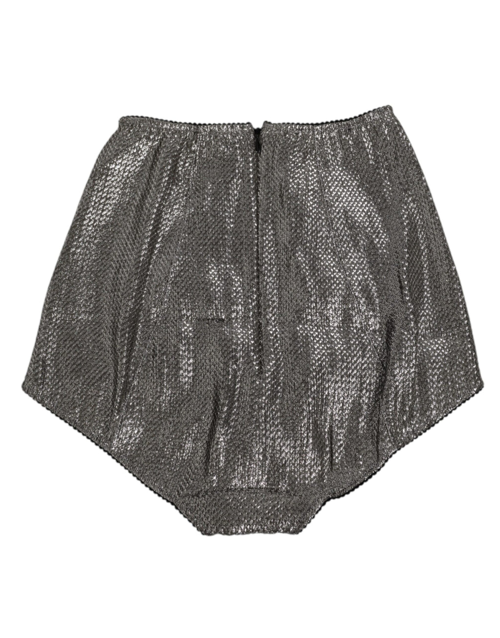 Slip-gant Dolce & Gabbana en soie grise, gainant et extensible, sous-vêtements féminins élégants et confortables.