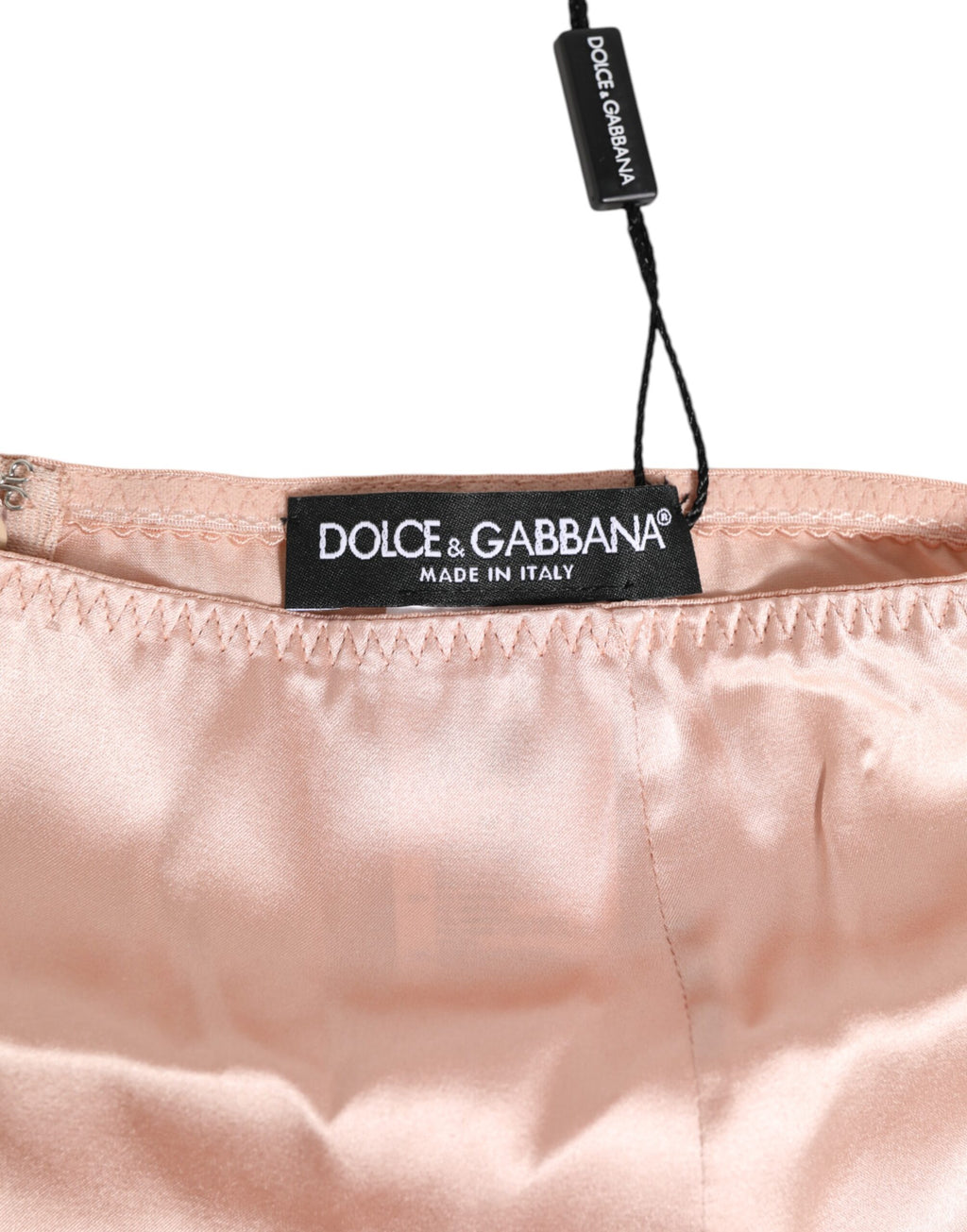 Culotte Dolce & Gabbana en acétate rose, taille haute, sous-vêtements élégants, vue de face.