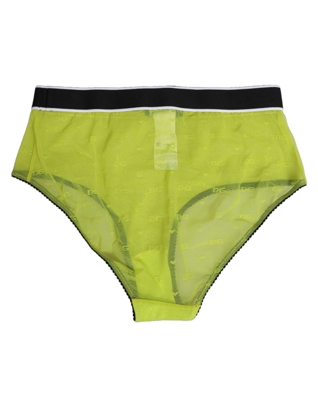 Culotte Dolce & Gabbana en nylon vert avec logo à la taille, sous-vêtement féminin élégant et confortable.