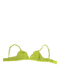 Brassière en nylon douce Dolce & Gabbana jaune et vert, sous-vêtements légers et confortables avec bonnets souples.