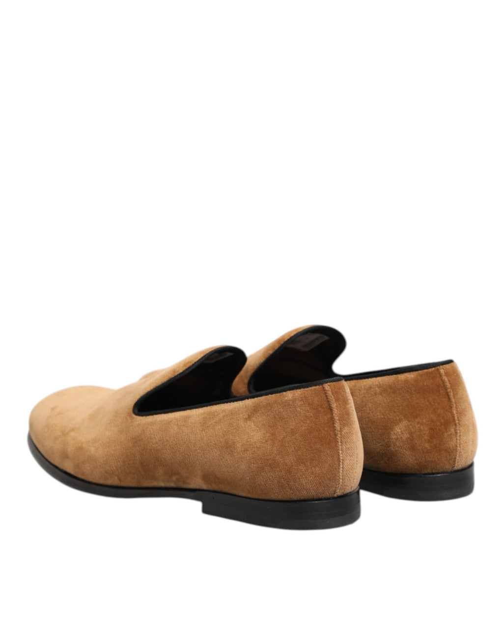 Chaussures Dolce & Gabbana en daim marron pour homme, mocassins slip-on élégants et formels, visibles avec semelle en cuir.