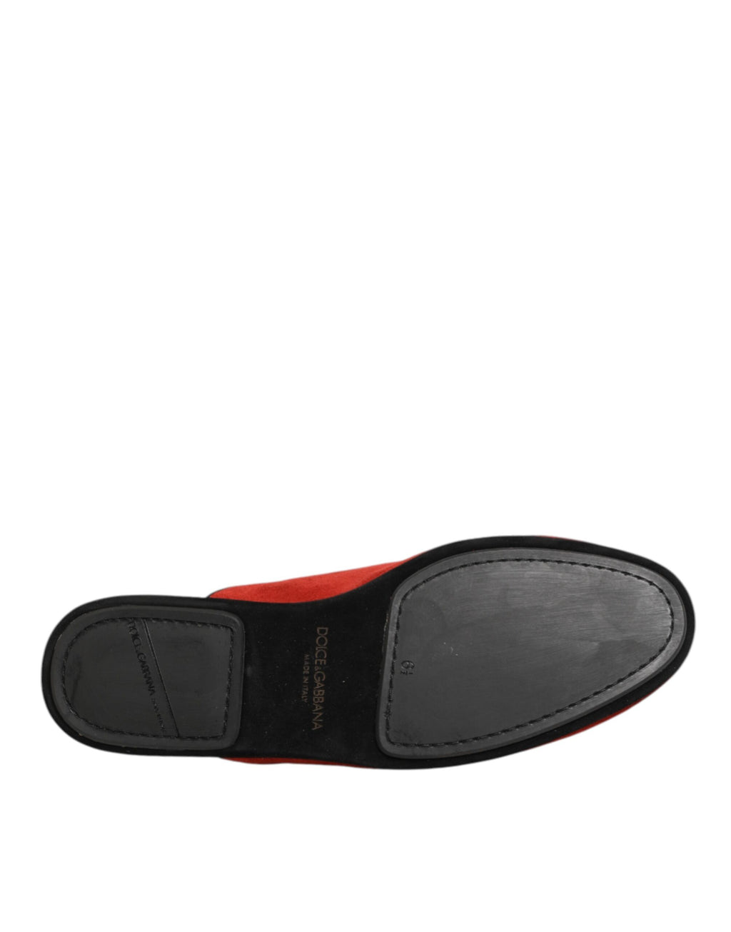 Pantoufles homme Dolce & Gabbana en daim rouge DG King, chaussures de maison élégantes et confortables.