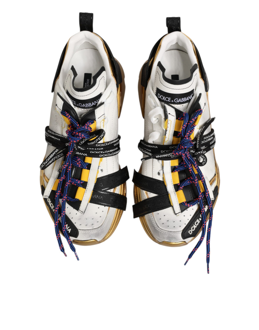 Chaussures sneakers basses Dolce & Gabbana Daymaster multicolores pour hommes, avec détails colorés et design tendance.
