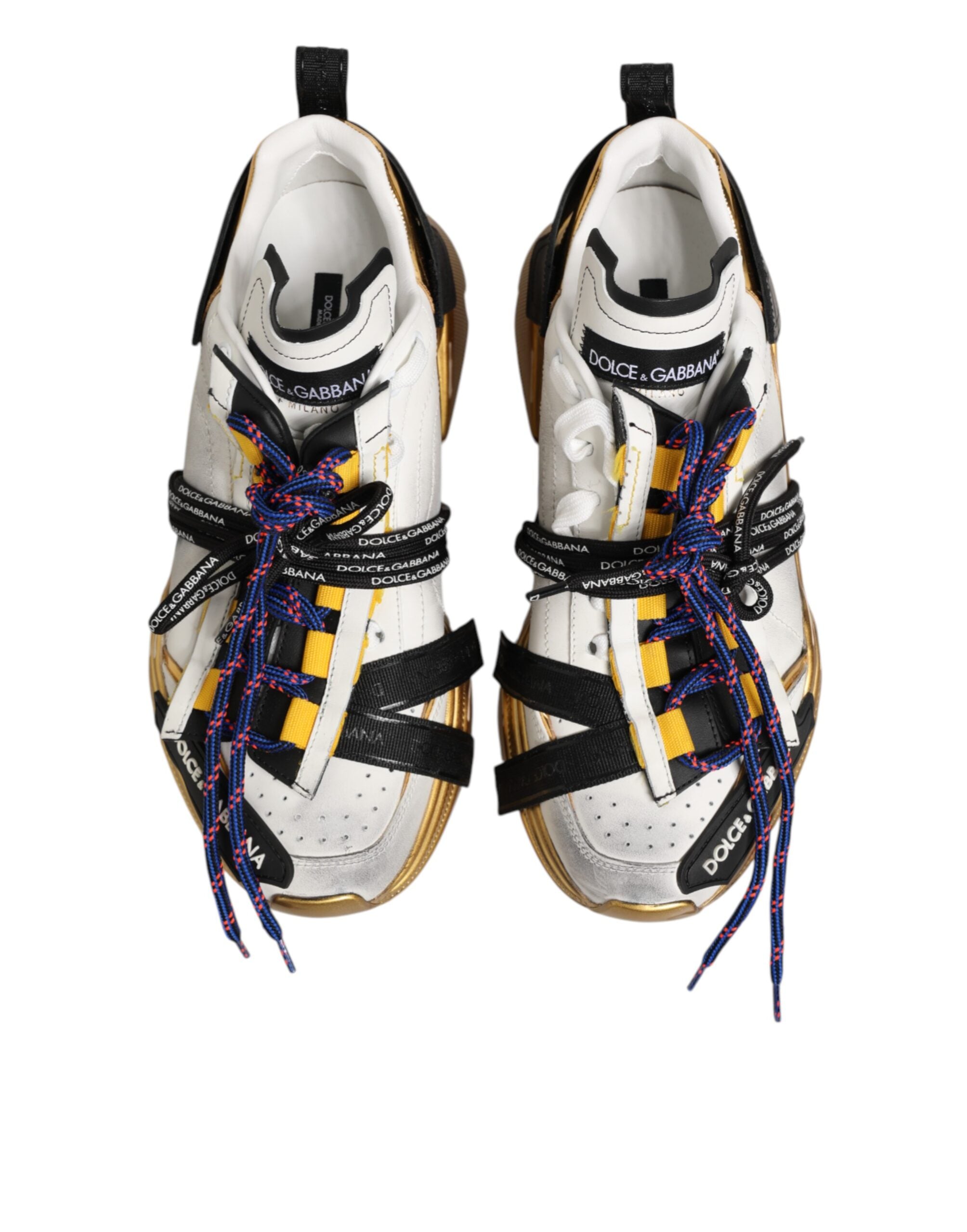 Chaussures sneakers basses Dolce & Gabbana Daymaster multicolores pour hommes, avec détails colorés et design tendance.