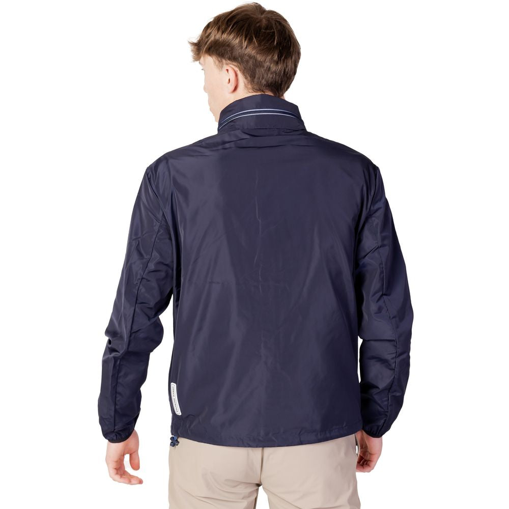Armani Exchange Blaue Polyester-Shell-Jacke